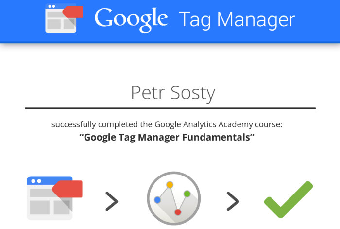 Google Tag Manager certificate